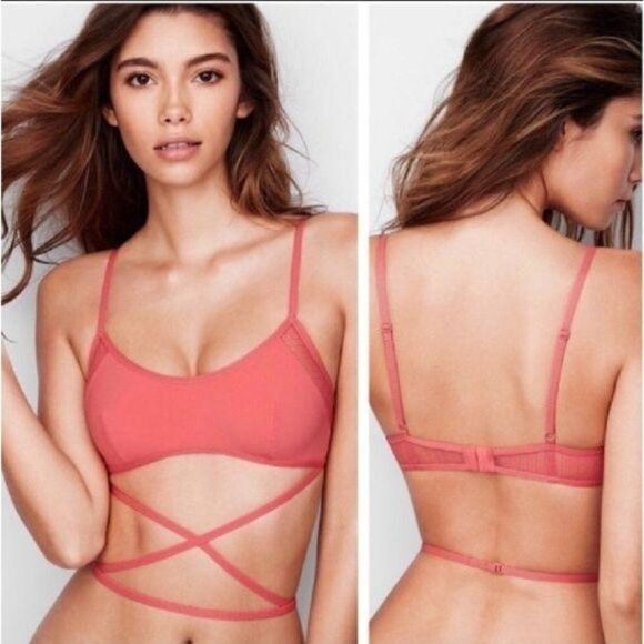 NWT Victoria's Secret Sexy Strappy Bralette Sz L - Picture 1 of 4